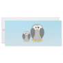 Two Cute Penguins. Cartoon on Sky Blue. Full Color Rack Card