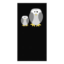 Two Cute Penguins. Cartoon. Customized Photo Card