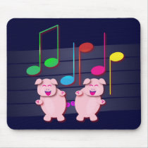 Two cute piglets mousepads by adellaandmella Two cute piglets mousepads