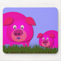 Two cute piglets mousepads