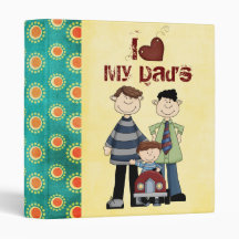 two dads scrapbook/ photo album 3 ring binder