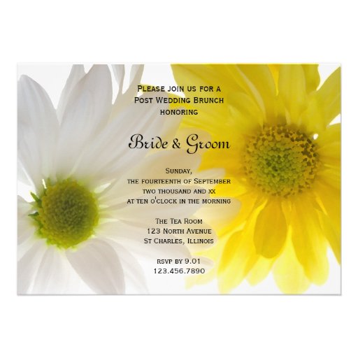 Two Daisies Post Wedding Brunch Invitation