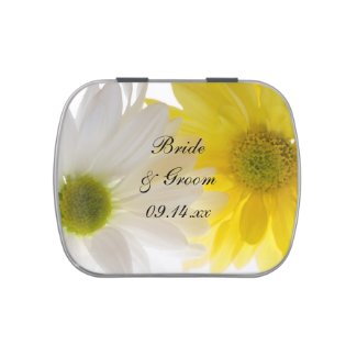 Two Daisies Wedding Favor Candy Tin