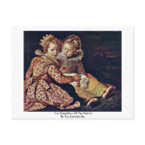 Two Daughters Of The Painter By Vos Cornelis De Postcards