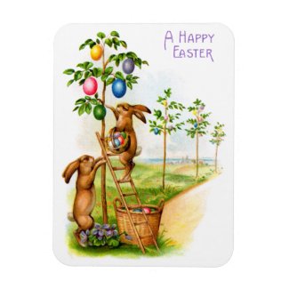 Two Decorating Rabbits