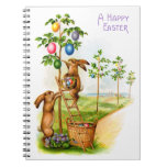 Two Decorating Rabbits Spiral Note Book