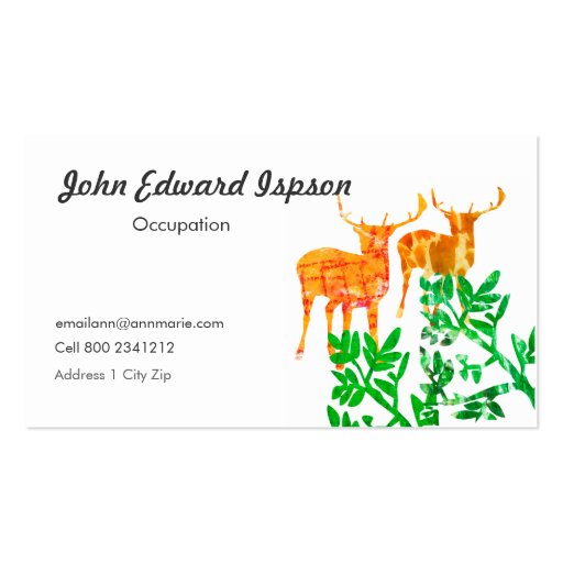 Two Deers Business Card Templates (front side)