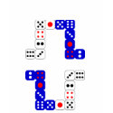 Two Dices - Cross / Blue/White t-shirts by BrokenZero Two Dices - Cross / Blue/White t-shirts