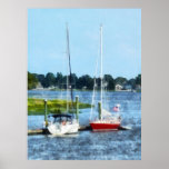 Two Docked Sailboats Norwalk, CT Posters