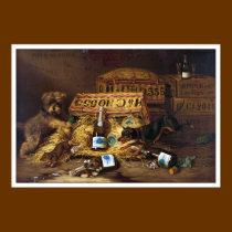 Two dogs Chasing a Mouse by A.F. Tait posters