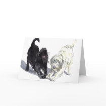 Two Doodles Greeting Card