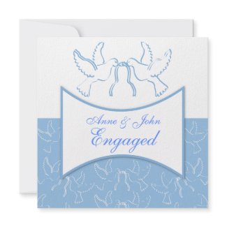 Two Doves Engagement invitation