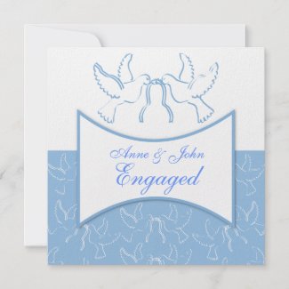 Two Doves Engagement invitation