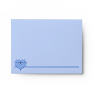 Two Doves One Heart blue A2 Envelope envelope