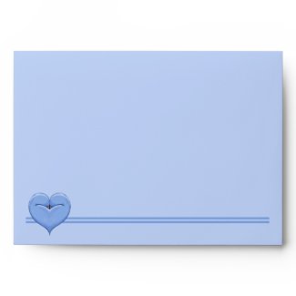 Two Doves One Heart blue Card Envelope envelope