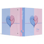 Two Doves One Heart blue pink Binder