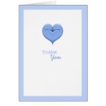 Two Doves One Heart blue Wedding Thank You Card