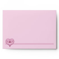 Two Doves One Heart pink Card Envelope envelopes