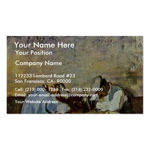 Two Drunks By Grigorescu Nicolae (Best Quality) Business Card Templates