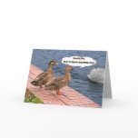 Two Ducks and a Swan Tail Card