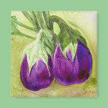 Two Eggplants Magnet magnets