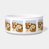 Two English Setters Dog Bowl