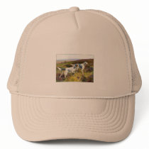 Two English Setters in Field Hats