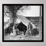 Two Escaped Slaves Sitting in a Tent 1863 posters