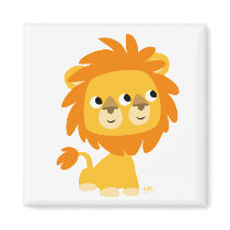 Two-Faced the cuttest cartoon lion magnet