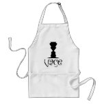 Two Faces or Vase Optical Illusion aprons