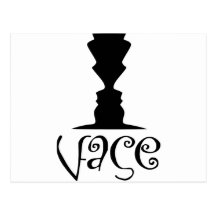 Two Faces or Vase Optical Illusion Postcards
