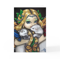 "Two Fae Ferrets" Greeting Card by strangeling "Two Fae Ferrets" Greeting Card