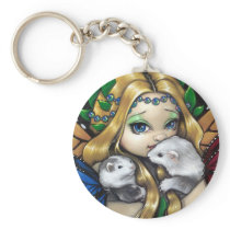 "Two Fae Ferrets" Keychain