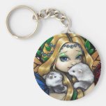 "Two Fae Ferrets" Keychain