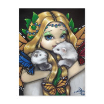 "Two Fae Ferrets" Postcard