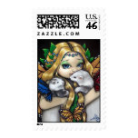 "Two Fae Ferrets" Stamp