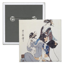 Two Female Figures Pin