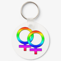 Two Female Signs Keychain by thehatch Two Female Signs Keychain