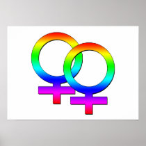 Two Female Signs Poster
