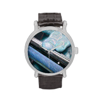 two fingers bass sparkle blue wrist watches