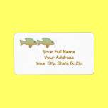 Two Fish in a Row, address labels labels