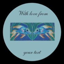 Two fish in love sticker stickers