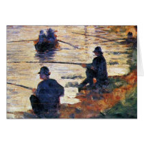 Two Fishermen by Georges Seurat Card