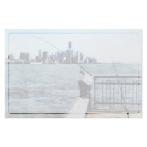 Two Fishing Poles Customized Stationery