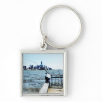 Two Fishing Poles keychains