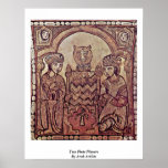 Two Flute Players By Arab Artists Poster