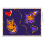 Two foxes cards