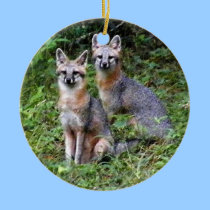 Two Foxes ornaments