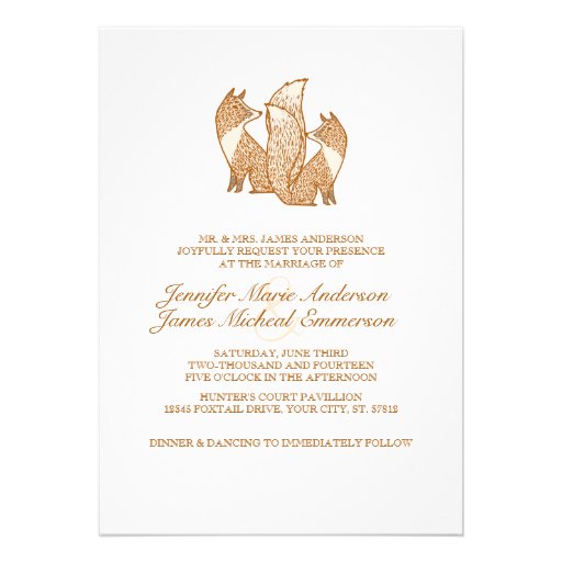 Two Foxes Wedding Invitations