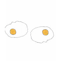 Two fried eggs t-shirts